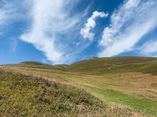Meadows and field in the mountains