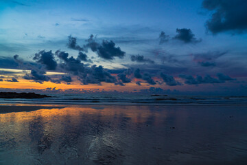 sunlight over sea in the evening 