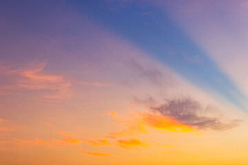 sunset sky with clouds