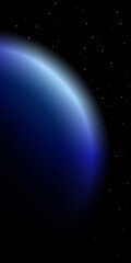 Wallpaper for smartphone. Space. Planet. Night sky with stars. Vector illustration.