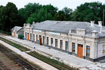 Old railroad station in Moldova