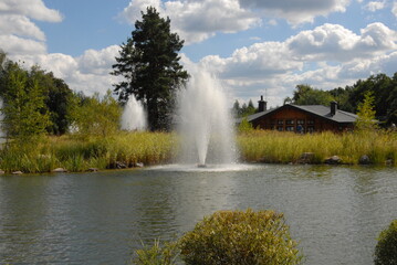 fountains in the park