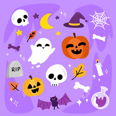 Cute But Scary Halloween Character Vector Illustration