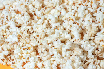 Popcorn texture background close up