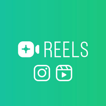 Rivne, Ukraine, 8 of September 2020, Instagram reels icon vector flat logo. New internet social network media app in mobile phone on green backgorund.