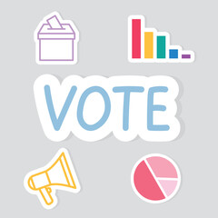 vote word concept- vector illustration