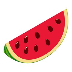Slice watermelon icon. Isometric of slice watermelon vector icon for web design isolated on white background