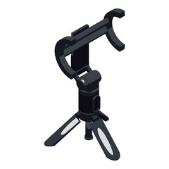 Naklejka premium Camera tripod stabilizer icon. Isometric of camera tripod stabilizer vector icon for web design isolated on white background