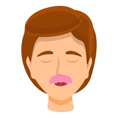 Laser hair removal mustache icon. Cartoon of laser hair removal mustache vector icon for web design isolated on white background