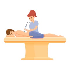 Back laser hair removal icon. Cartoon of back laser hair removal vector icon for web design isolated on white background