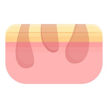 Skin after laser hair removal icon. Cartoon of skin after laser hair removal vector icon for web design isolated on white background
