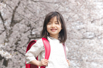 桜と新一年生