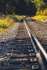railroad tracks in autumn