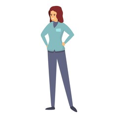 Nursing home nurse icon. Cartoon of nursing home nurse vector icon for web design isolated on white background