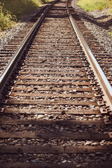 railroad tracks in the distance