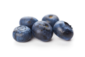 heap of blueberries isolated on white background