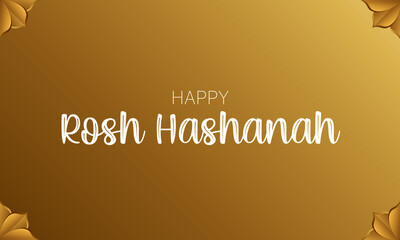 Rosh Hashanah holiday greeting card design, traditional symbol (jewish new year) vector illustration.