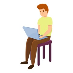 Fototapeta na wymiar Outsource home work icon. Cartoon of outsource home work vector icon for web design isolated on white background