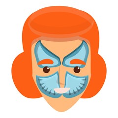 Face painting icon. Cartoon of face painting vector icon for web design isolated on white background