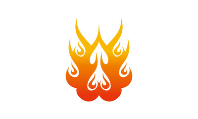 tribal abstract fire vector logo