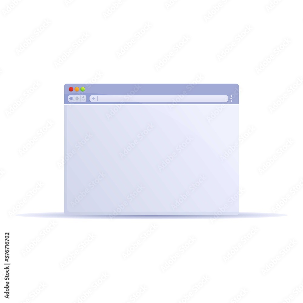 Poster browser website icon. cartoon of browser website vector icon for web design isolated on white backgr