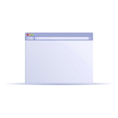 Browser website icon. Cartoon of browser website vector icon for web design isolated on white background