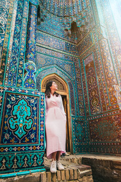 Girl at Shakhi Zinda Necropolis, Samarkand