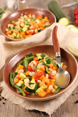 vegetable soup- broth with carrot, leek,zucchini
