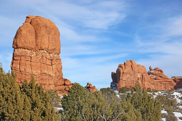  Rock formations in the Arches national Park, Utah