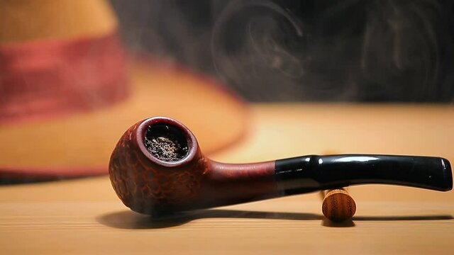 footage of tobacco pipe smoke 