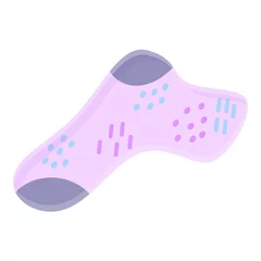 Selbstklebende Fototapeten Pink girl sock icon. Cartoon of pink girl sock vector icon for web design isolated on white background © nsit0108