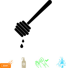Honey Dipper icon vector