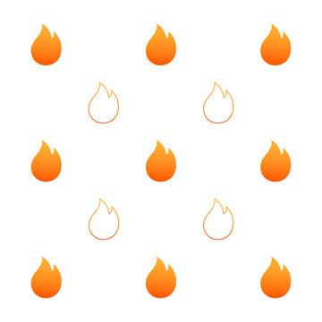 Fire abstract seamless pattern vector