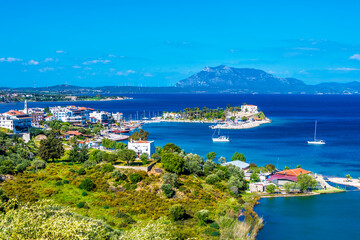 Fototapeta na wymiar Datca Harbour view. Datca is populer tourist destination in Turkey.