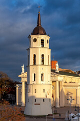 Vilnius. The cathedral and the tower of the Gediminas.