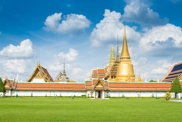 Wat Phra Kaew, Temple of the Emerald Buddha, Bangkok, Thailand.