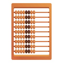 Math abacus icon. Cartoon of math abacus vector icon for web design isolated on white background