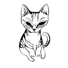 vector illustration of a cat