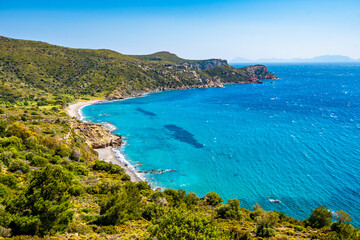 Fototapeta na wymiar Beautiful coastline in Datca Peninsula of Turkey