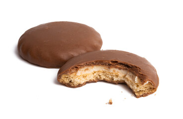 chocolate cookie isolated