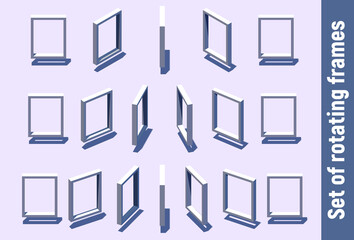 Isometric rectangular frame rotating