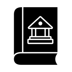 justice book icon, silhouette style