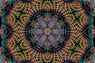 Abstract multicolored fractal neon background