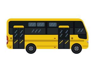 Obraz na płótnie Canvas vector illustration, yellow bus