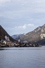 View of Hallstatt Lake and Village, Austria