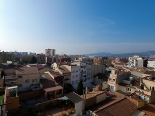 Houses and buildings of a working neighborhood