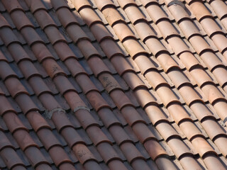 Roof with traditional ceramic tiles