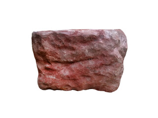 A Big Marble stone for Garden Decoration, isolated on a white background.