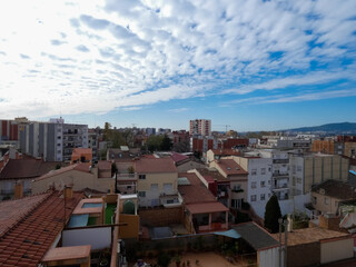 Fototapeta premium Houses and buildings of a working neighborhood
