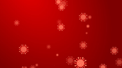Coronavirus red pattern banner background. Abstract healthcare Illustrations concept COVID-19.